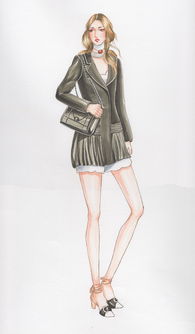 時裝插畫中的紡織品藝術(shù) 從筆觸到布料的視覺交響